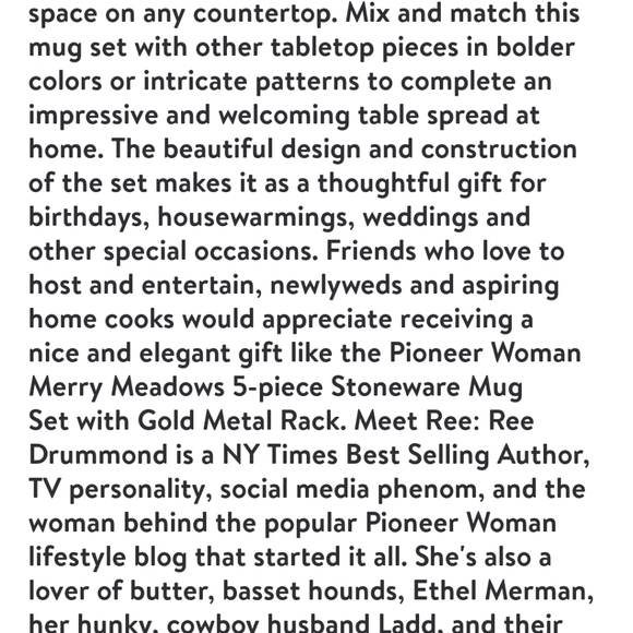 🎄 New Pioneer and Merry Meadow Gingham 5-Piece 12.5 oz Stacking Mugs wit - Picture 4 of 13